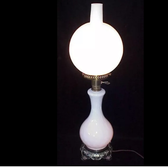 MURANO ITALY LAMP VETRARTI CASED GLASS WHITE GLOBE SHADE HOLLYWOOD REGENCY 3-WAY - Picture 9 of 11